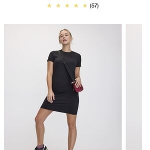 Reitmans Black Bodycon Mini Dress Short Sleeve Crew Neck